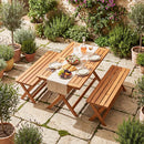 2-Seat Wooden Garden Patio Bench with X-Shaped Legs by LJGDeals