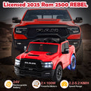 2 Seater 24V Ride on Toy for Big Kids Licensed Ram Truck with Remote and Music