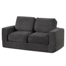 2-Seater Floor Couch Loveseat Foam Sofa with Removable Corduroy Cover by LJGDeals