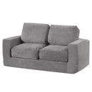 2-Seater Floor Couch Loveseat Foam Sofa with Removable Corduroy Cover by LJGDeals
