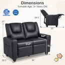 2-Seater Kids Recliner Double Toddler Sofa Chair with 2 Cup Holders