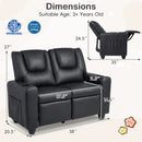 2-Seater Kids Recliner Double Toddler Sofa Chair with 2 Cup Holders by LJGDeals