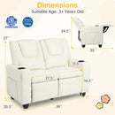 2-Seater Kids Recliner Double Toddler Sofa Chair with 2 Cup Holders