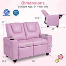 2-Seater Kids Recliner Double Toddler Sofa Chair with 2 Cup Holders by LJGDeals