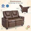 2-Seater Kids Recliner Double Toddler Sofa Chair with 2 Cup Holders by LJGDeals
