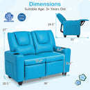 2-Seater Kids Recliner Double Toddler Sofa Chair with 2 Cup Holders