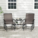 2-Seater Outdoor Glider Bench with Center Table by LJGDeals