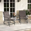 2-Seater Outdoor Glider Bench with Center Table by DirectDeals