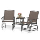 2-Seater Outdoor Glider Bench with Center Table by LJGDeals