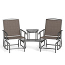 2-Seater Outdoor Glider Bench with Center Table by DirectDeals