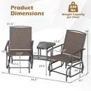 2-Seater Outdoor Glider Bench with Center Table by LJGDeals
