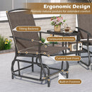 2-Seater Outdoor Glider Bench with Center Table by DirectDeals