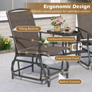2-Seater Outdoor Glider Bench with Center Table by LJGDeals