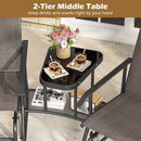 2-Seater Outdoor Glider Bench with Center Table by LJGDeals