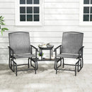2-Seater Outdoor Glider Bench with Center Table by LJGDeals