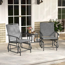 2-Seater Outdoor Glider Bench with Center Table by DirectDeals