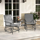 2-Seater Outdoor Glider Bench with Center Table by LJGDeals