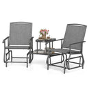 2-Seater Outdoor Glider Bench with Center Table by DirectDeals