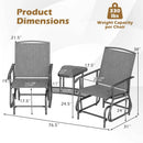 2-Seater Outdoor Glider Bench with Center Table by LJGDeals