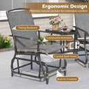 2-Seater Outdoor Glider Bench with Center Table by LJGDeals