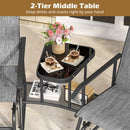 2-Seater Outdoor Glider Bench with Center Table by LJGDeals