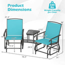 2-Seater Outdoor Glider Bench with Center Table by LJGDeals