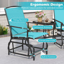 2-Seater Outdoor Glider Bench with Center Table by DirectDeals
