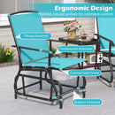 2-Seater Outdoor Glider Bench with Center Table by LJGDeals