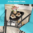 2-Seater Outdoor Glider Bench with Center Table by LJGDeals