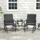 2-Seater Outdoor Glider Bench with Center Table by LJGDeals