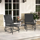 2-Seater Outdoor Glider Bench with Center Table by DirectDeals