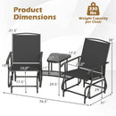 2-Seater Outdoor Glider Bench with Center Table by LJGDeals