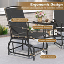 2-Seater Outdoor Glider Bench with Center Table by LJGDeals