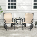 2-Seater Outdoor Glider Bench with Center Table by LJGDeals