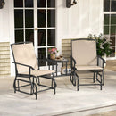2-Seater Outdoor Glider Bench with Center Table by LJGDeals