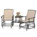 2-Seater Outdoor Glider Bench with Center Table by LJGDeals