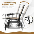 2-Seater Outdoor Glider Bench with Center Table by DirectDeals