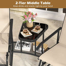 2-Seater Outdoor Glider Bench with Center Table by LJGDeals