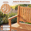 2-Seater Wooden Outdoor Bench with Backrest and Armrests by DirectDeals