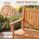 2-Seater Wooden Outdoor Bench with Backrest and Armrests by LJGDeals