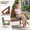 2-Seater Wooden Outdoor Bench with Backrest and Armrests by DirectDeals