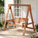 2-Seater Porch Swing with Stand and Adjustable Chains by LJGDeals