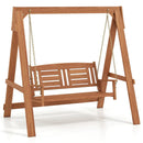 2-Seater Porch Swing with Stand and Adjustable Chains by LJGDeals