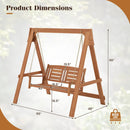 2-Seater Porch Swing with Stand and Adjustable Chains by DirectDeals
