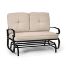 2 Seats Outdoor Swing Glider Chair with C by LJGDeals