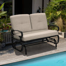 2 Seats Outdoor Swing Glider Chair with C by LJGDeals