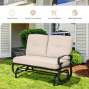 2 Seats Outdoor Swing Glider Chair with C by LJGDeals