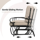 2 Seats Outdoor Swing Glider Chair with C by LJGDeals