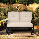 2 Seats Outdoor Swing Glider Chair with C by LJGDeals