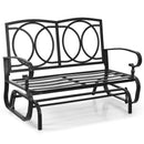 2 Seats Outdoor Swing Glider Chair with C by LJGDeals